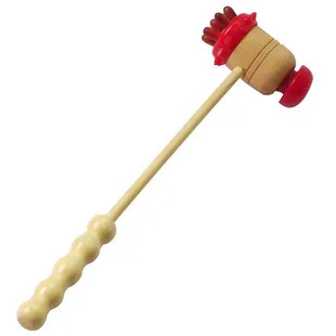 

2pcs Portable natural wool massage fitness hammer health hammer massage stick tack-hammer