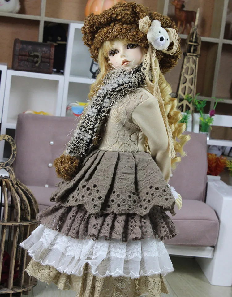 1/4 1/3 весы BJD платье + носки шапка шарф комплект для BJD/SD аксессуары кукольной