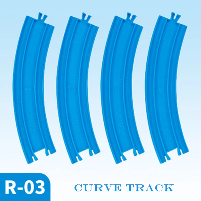 

TAKARA TOMY tomica MOTORZIED TRAIN RAIL track PARTS R-03 CURVE shape (4 PCS)