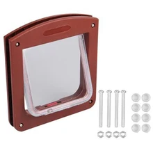 Новая пластиковая 4-ходовая водонепроницаемая дверь для кошек и собак, замок для домашних животных, бесплатная доставка