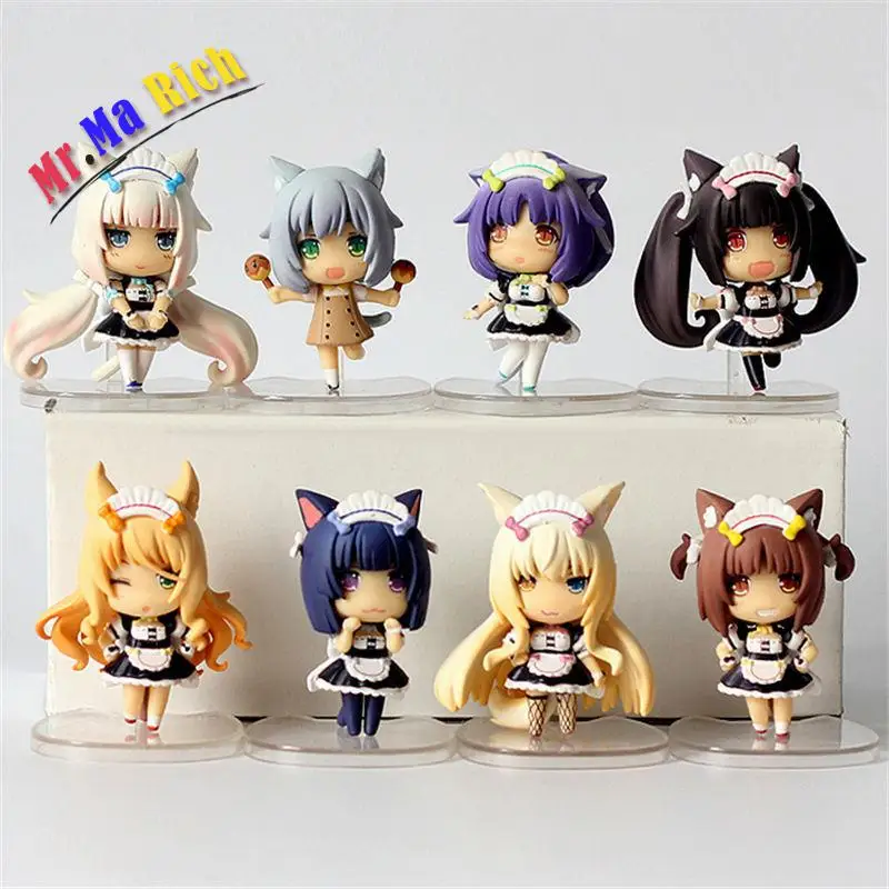 

NEKOPARA Vol.3 8pcs set PVC Figure Toy Anime Collection Doll 3D Model New