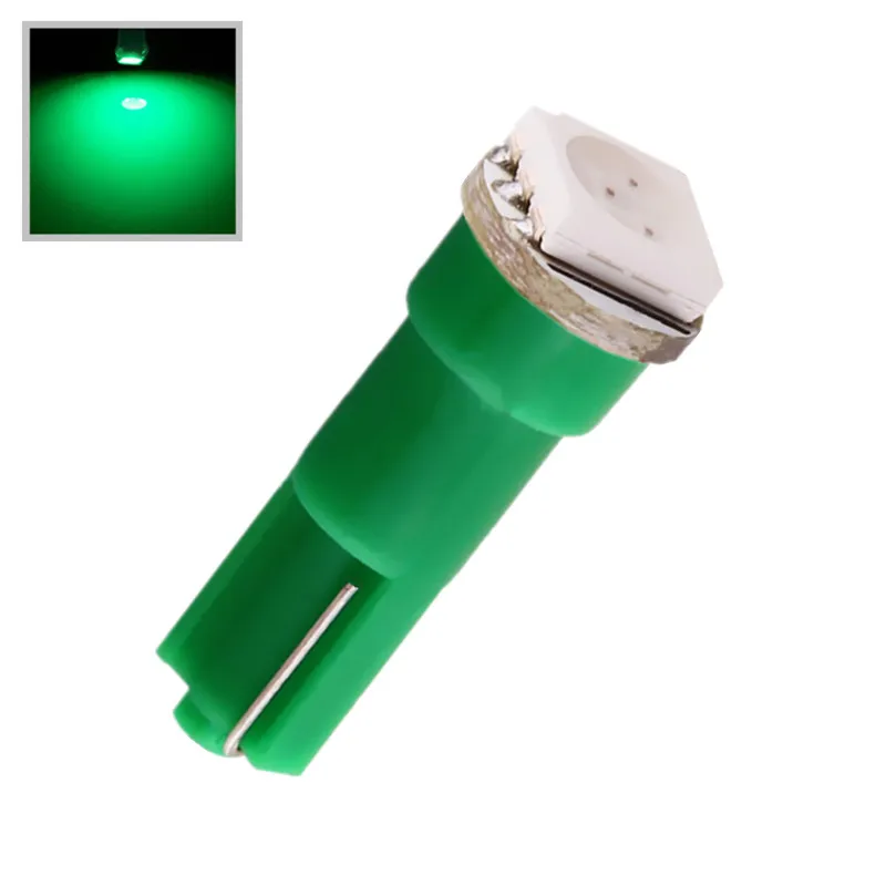T5 1 SMD 5050 зеленая приборная панель клиновидный сигнал Светодиодная Автомобильная