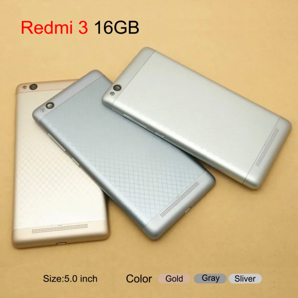 Для Redmi 3 Pro Корпус для Xiaomi Redmi 3S 3 Pro 3Pro металлический аккумулятор задняя крышка для мобильного телефона запасные части чехол