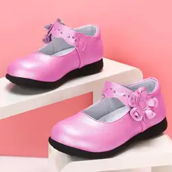 AFDSWG/весенне-осенняя школьная обувь для девочек, черная кожаная непромокаемая обувь для девочек, розовая, детская кожаная обувь розового и