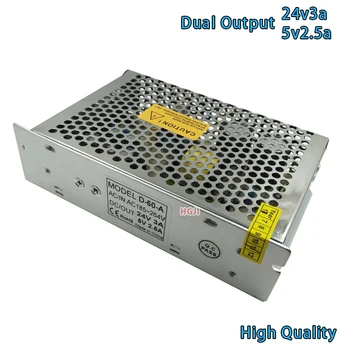 

AC185-264V to DC 24V 3A 5V2.5A Switching Power Supply Double Output voltage dc24v 3a 5v2.5a switch adapter dual dc24v/5v