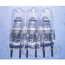 Отличные! jc 12 В 75 Вт G6.35 теплый свет(желтый) хрустальные бусины длительный срок галогенная лампа E075