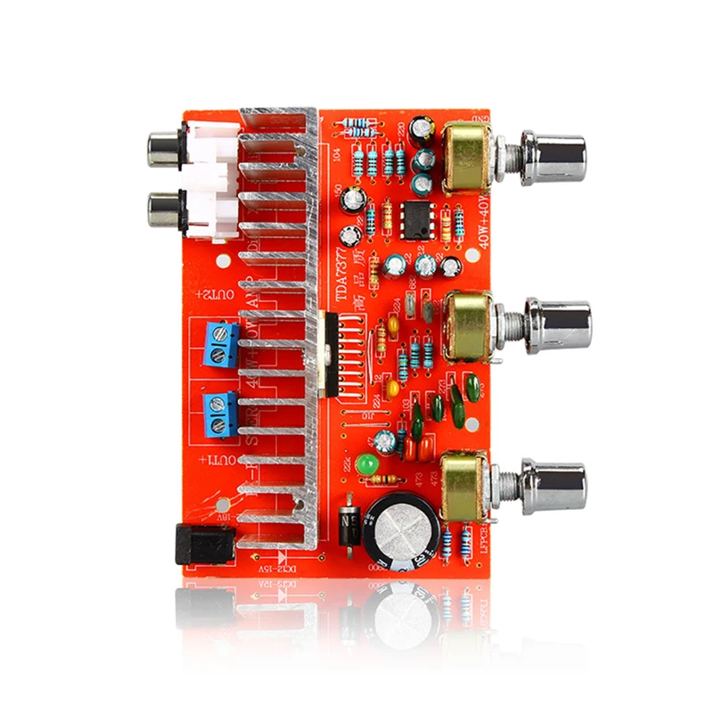 Lusya TDA7377 Placa de amplificador de Audio Digital 2*40 W 2,0 amplificador de canal estéreo para el altavoz DIY del coche DC12V E5-005 Lusya TDA7377 Placa de amplificador de Audio Digital 2*40 W 2,0 amplificador de canal estéreo para el altavoz DIY del coche DC12V E5-005