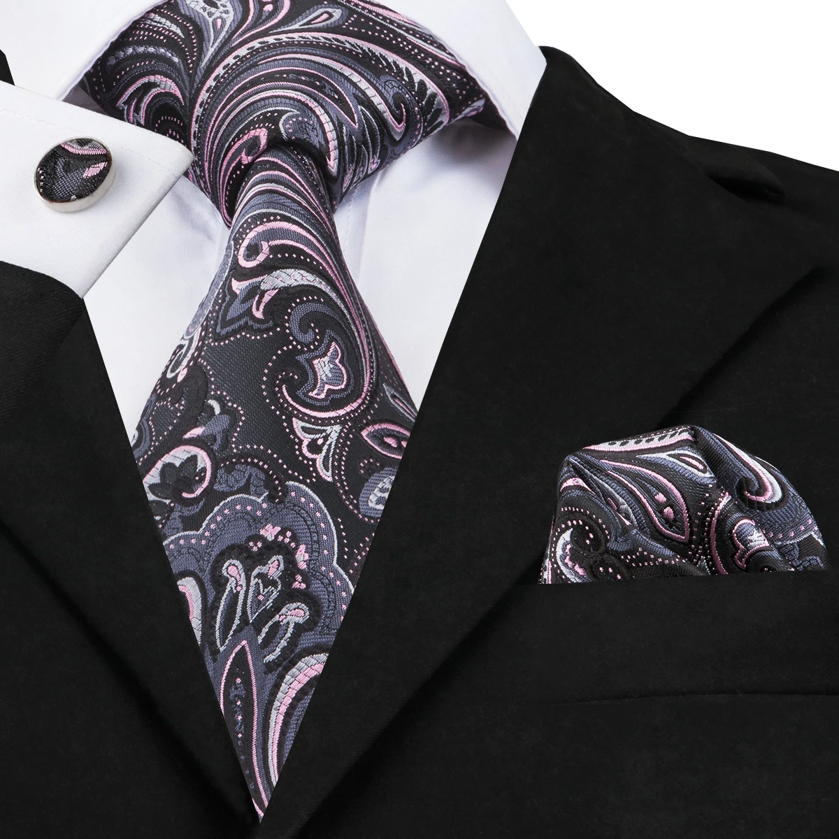 SN 1652 Fashion Mens Ties Business Suit Tie Neckwear Formal Necktie Set