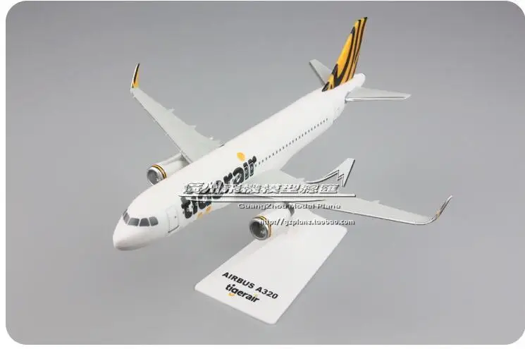 19 см Сингапур Tiger Air Airbus A320 1:200 собранные Самолеты Модель Сингапур airline модель самолета с W подставкой