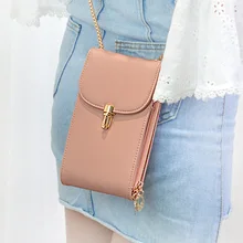 Новинка, женский кожаный бумажник, модный, для телефона, на цепочке, сумки с замком, для денег, портмоне, большая емкость, для ежедневного использования, сумки на плечо