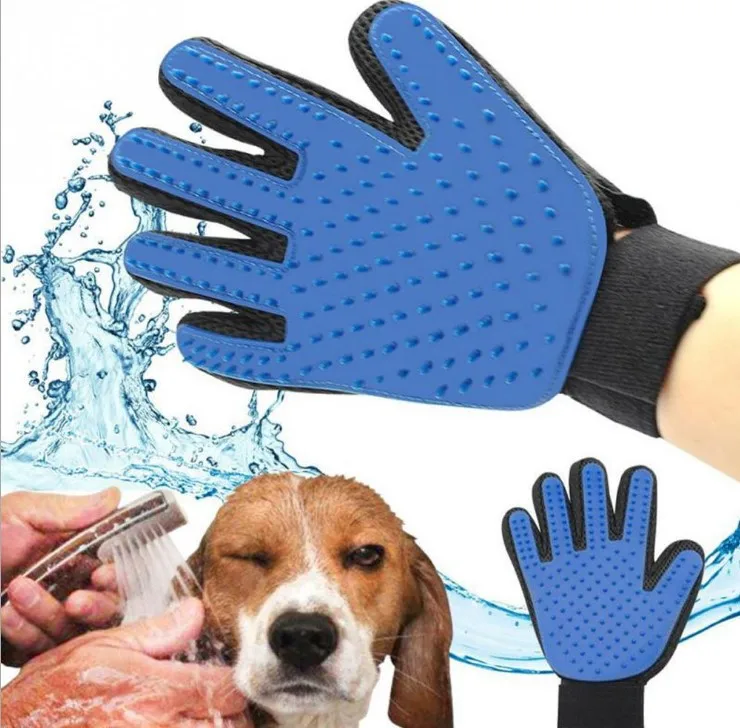 Перчатка для шерсти домашних животных, расческа, стрижка кошек и собак, перчатка для чистки, щетка для удаления волос с левой и правой стороны, способствует циркуляции крови