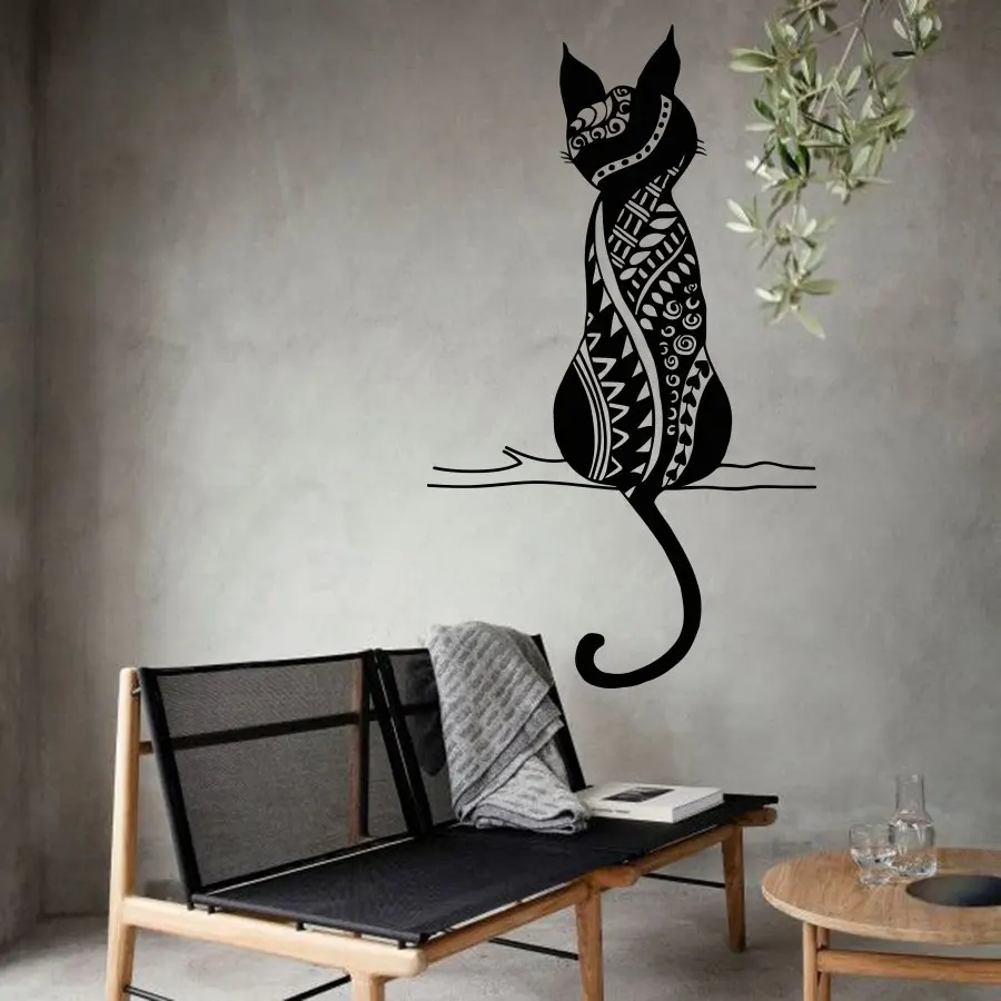 

Cute Kitten Cat Pattern Wall Stickers For Kids Rooms Bohemian Animal Pets Wall Decal Interior Baby Kids Bedroom Home DecorSYY853