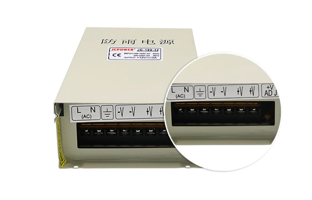 AC 220 В к DC 12 В 15A 180 Вт непромокаемый источник питания драйвер DC12V Светодиодный источник питания на открытом воздухе