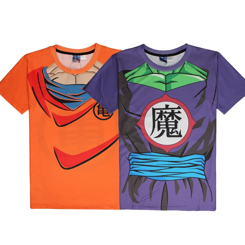 Anime Dragon Ball Z Cosplay Super Saiyan Son Goku Piccolo 3D T Shirt