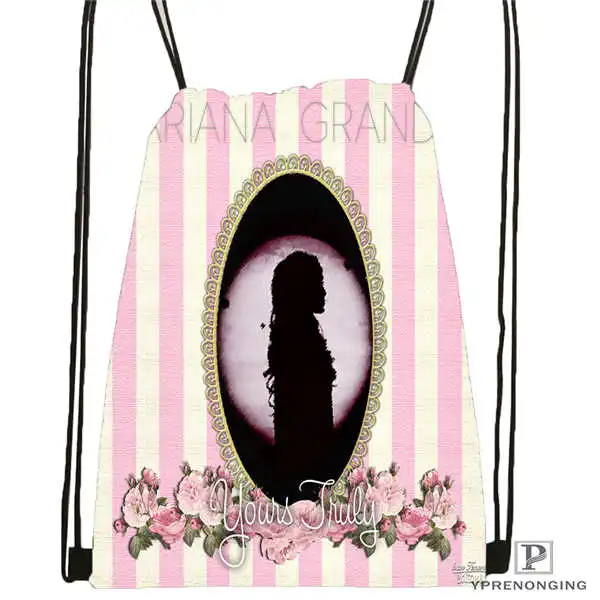 Custom Ariana Grande 01 Drawstring Backpack Bag Cute Daypack Kids Satchel Black Back 31x40cm 180611 03