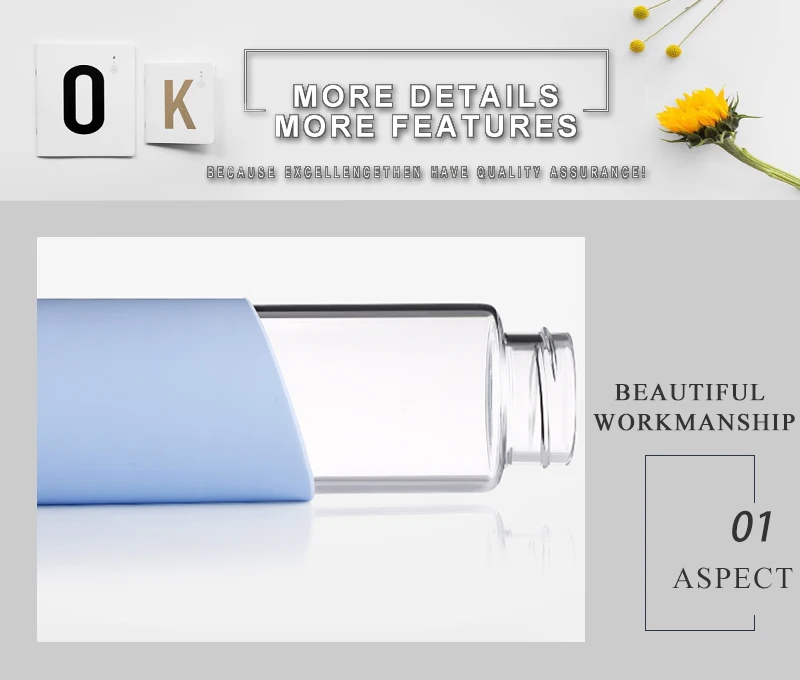 bottle of water okul suluklar Water bottles cozinha itens bottle te filter cozinha nergis garrafinha thermal portable glass bouteille verre water bottle gym  (2)