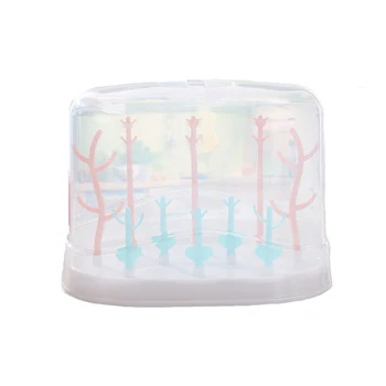 

High Quality Baby Feeding Bottles Drying Rack Dust Cover Infant Nipple Storage Shelf Detachable Pacifier Milk Cup Holder