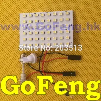 

50pcs/lot Car Dome panel Light 48 LED SMD 3528 48smd Led Panel Auto Interior with Festoon T10 Socket
