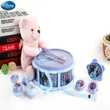 Дисней лед и снег маржа пять музыкальных инструментов флейта сандмолот колокольчик и барабан мальчики и девочки Пластиковые Музыкальные игрушки набор инструментов