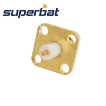 Superbat 10 шт. sma-разъем РФ Джек Женский прямой 4 отверстия Панель Крепление припоя контакт 6 мм