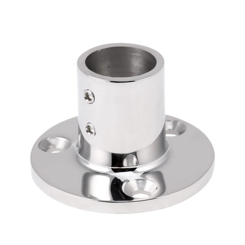 Boat Rail Fitting Stanchion Base Mount for 25mm Tube Boat Hardware Parts Accessories Support cylindrique Montante base redonda