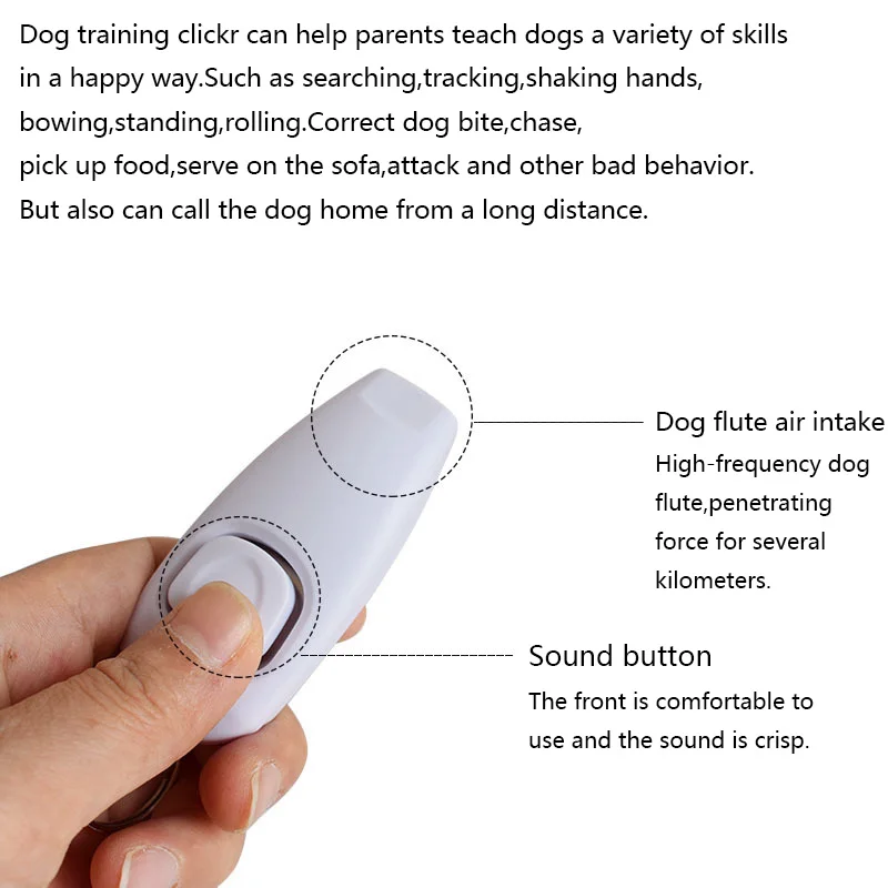 Dog Training Clickers 2 In 1 Whistle and Clicker Pet Training Tools Set with Wrist Strap for Dogs Cats Birds and Small Animals