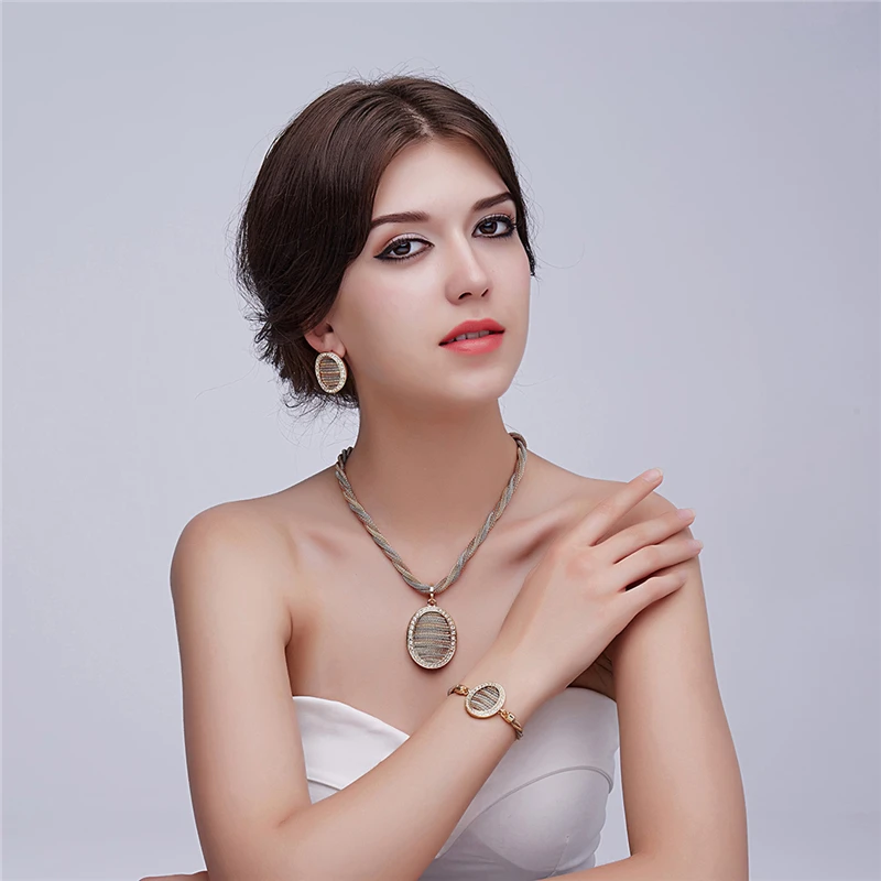 BTSETS Turkish Ethiopian Jewelry Sets For Women Geometric African Beads Jewelry Set Vintage Cheap Earrings Costume Jewellery (4)