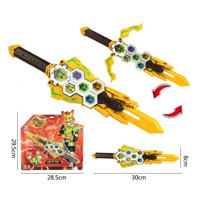 2018 New 15CM Action Figure Dragon Doll Toys Dinosaur Ranger Model Transformation Watch Toy Sword