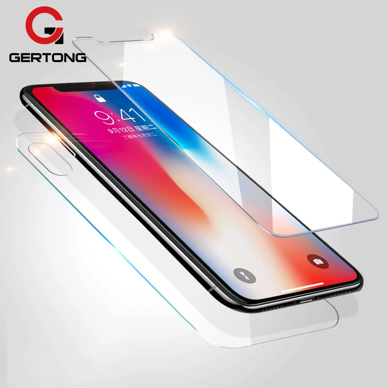 9H HD Премиум переднее + заднее закаленное стекло для iPhone XS MAX XR X защитные пленки