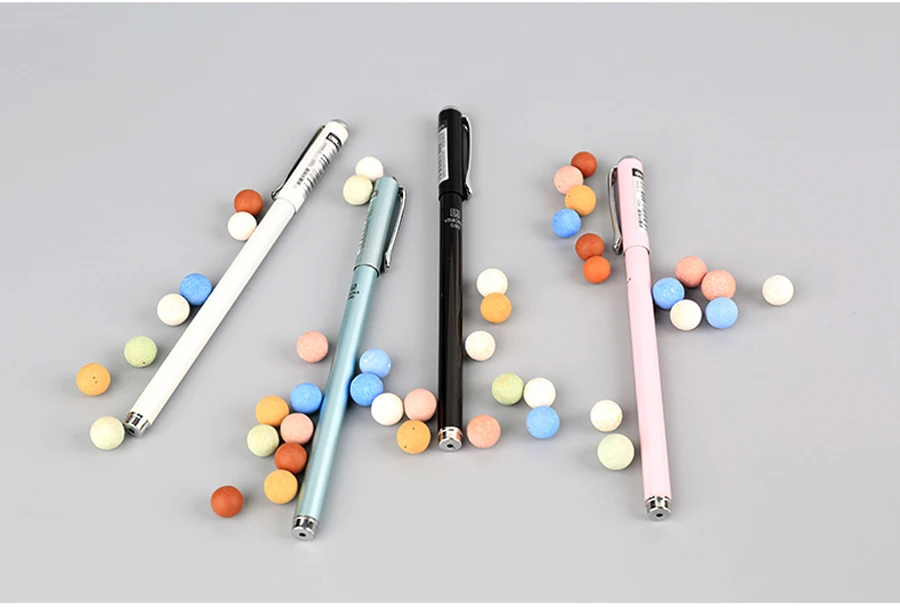 Deli cute 0,5 мм Металлическая Шариковая гелевая ручка для школы, Качественная ручка для письма, черный, синий, красный, заправка, kawaii, офисные, деловые, подарочные ручки