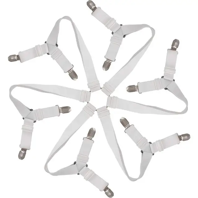 $US $7.13  HOT-Bed Sheet Clips Grippers Fasteners 3 Way 6 Sides Sheet Suspenders Elastic Sheet Holders Mattres
