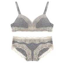 2018 Hot Sale Luxury 3/4 Cup Brand Sexy Intimates Push Up Bra Set Underwear SOLID Lace Women Bra Panty