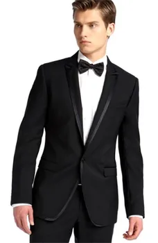 

One Button Peak Lapel Groom Tuxedos Groomsmen Men's Wedding Prom Suits (Jacket+Pants+BowTie+Girdle) NO:094