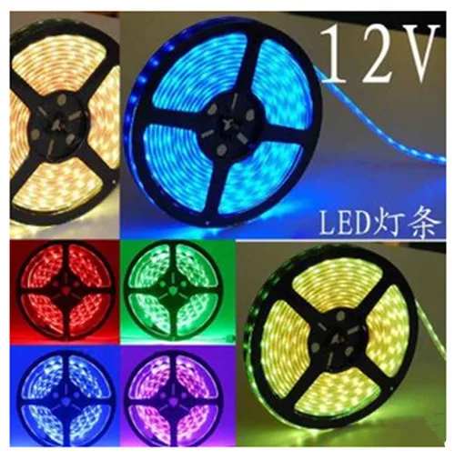 

200m/ lot 5050 Waterproof/Not waterproof LED strip light 12V flexible light 60leds/m,white Warm White,Blue,Green,Red,Yellow,RGB