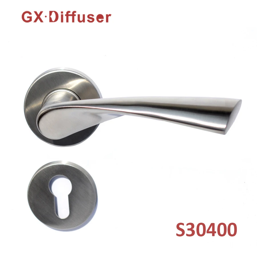 

Interior Door Handles 304 Stainless Steel Hidden Brush House Indoors Handle Modern Metal for Wood Gate