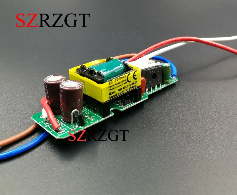 10 шт. 36 Вт AC85-277V Светодиодный драйвер 10-18x3w 600ma dc30-60v постоянного тока LED Мощность для светодиодные лампы