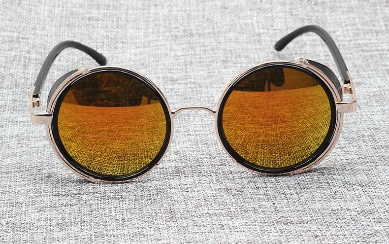 JackJad Модные Винтажные ретро круглые стимпанк рок солнцезащитные очки Боковое покрытие для мужчин и женщин фирменный дизайн солнцезащитные очки Oculos De Sol