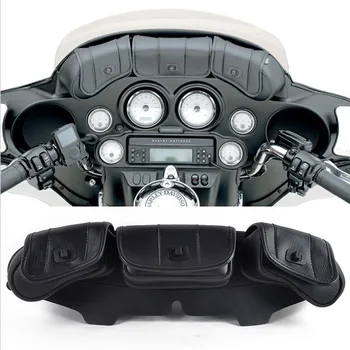 

LARGE MOTORCYCLE WATERPROOF WINDSHIELD BAG w/ 3 POCKET POUCH FOR HARLEY - DMA2 (Fits: Harley-Davidson) 1996-2013