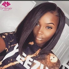 Grade 8A Bob Wigs Brazilian Virgin Hair Silky Straight Lace Front Wigs For Black Women Baby Hair Natural Hairline Full Lace Wig