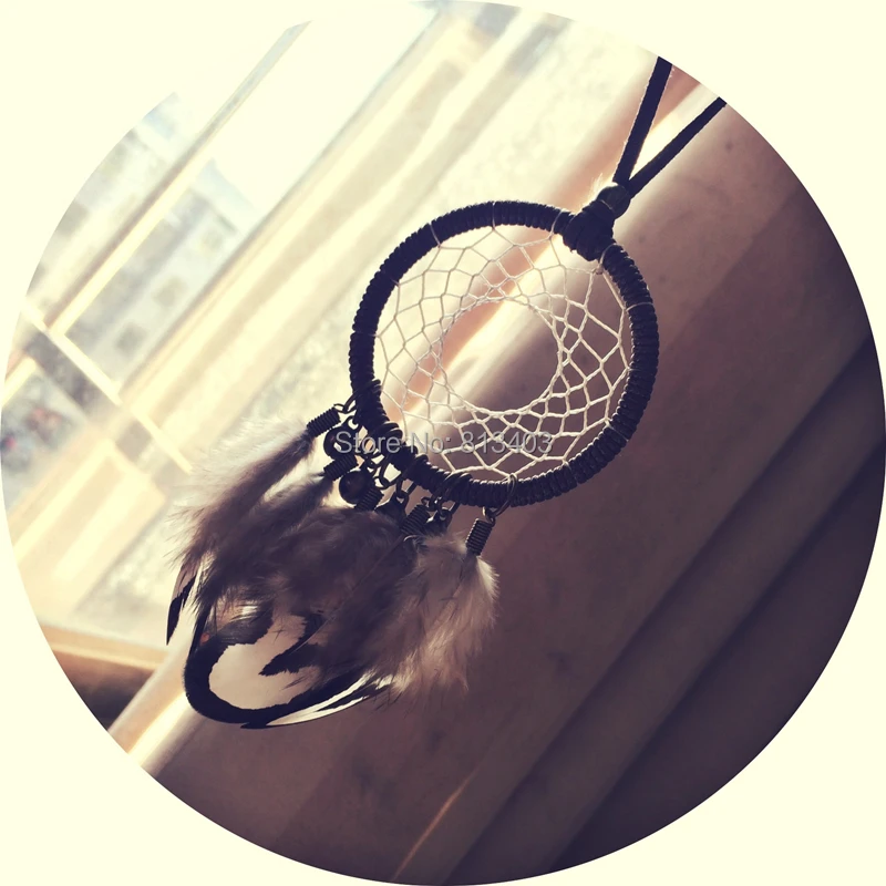 Малый Dream Catcher wind chime Whosale Перо Dream Catcher автомобиля Висячие украшения