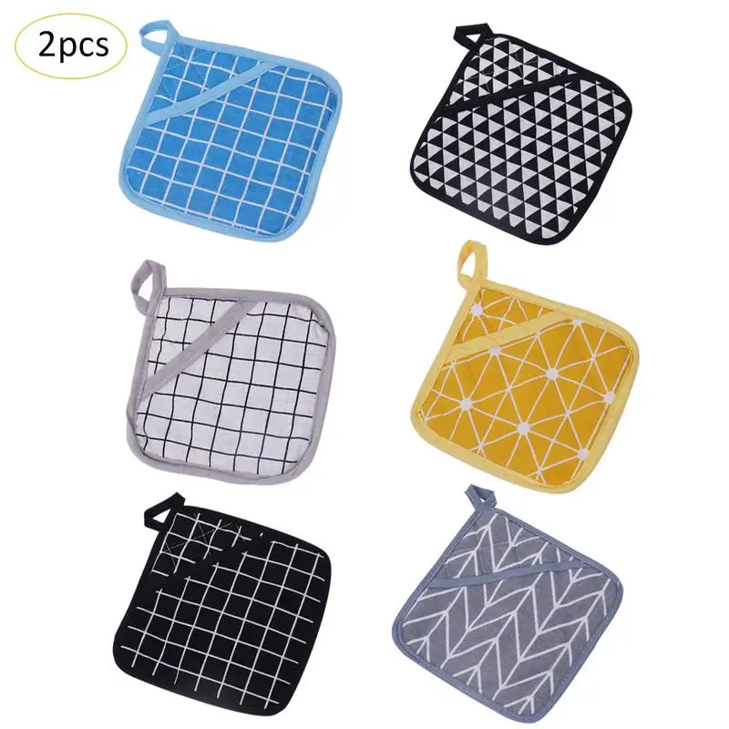 Insulation Pads 2pcs Cotton And Linen Thickened Plain Creative