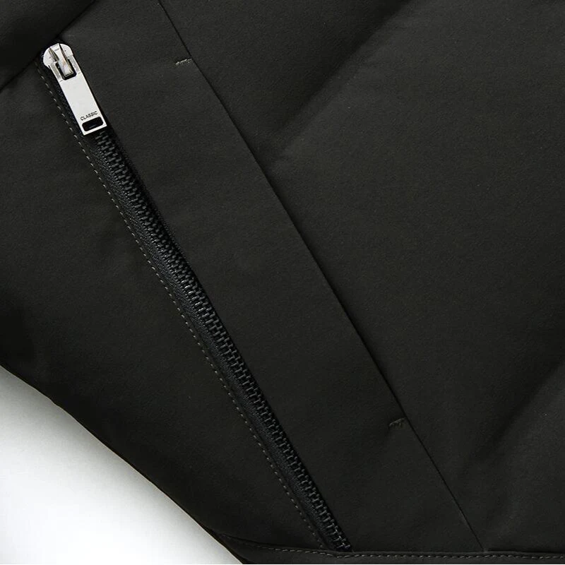 MUDI зимняя куртка мужская теплая длинная пуховая Smart casual Epaulet Parka M long Black утепленное