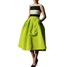 Ретро гофрированная макси юбка с высокой талией Saia Midi Puff плюс размер женской одежды летние юбки женские Vestidos