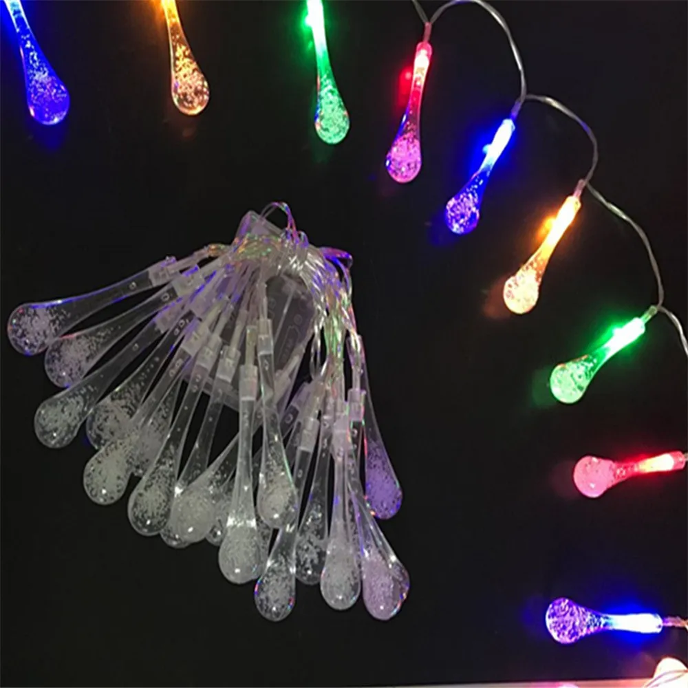 2 m luces led de cadena de decoración 20 piezas unids guirnalda de cadena de Hada de gota de agua para fiesta de Navidad de boda Festival iluminación al aire libre 2 m luces led de cadena de decoración 20 piezas unids guirnalda de cadena de Hada de gota de agua para fiesta de Navidad de boda Festival iluminación al aire libre