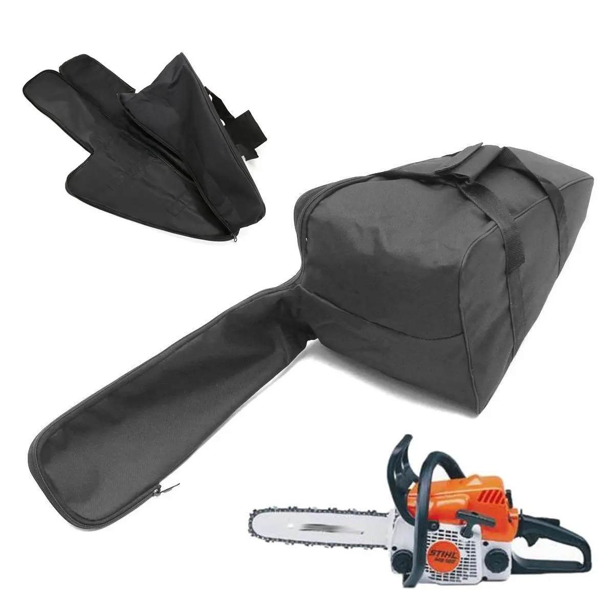 DWZ Portable 20 Chainsaw Carrying Bag Case Protective Holdall Box Chain Saw Black