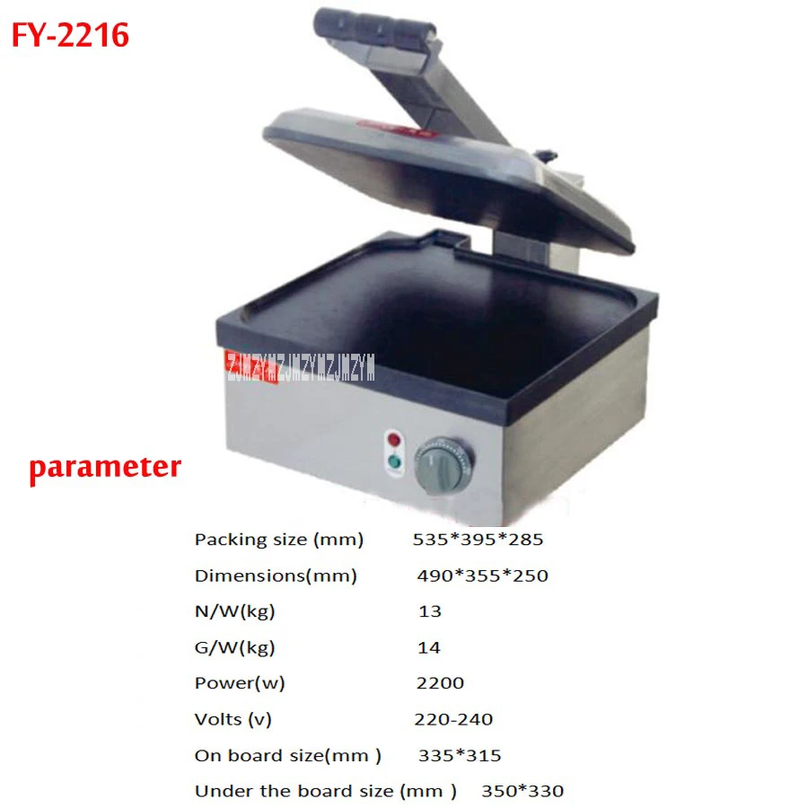 FY-2216 стиль Большая сковорода электрический тостер для хлеба блинная машина
