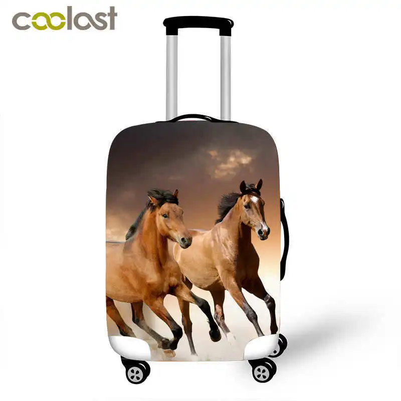 Высокоэластичный защитный чехол для багажа с принтом лошади, дорожные аксессуары для 18-32 дюймов, чехол для багажа, багажный набор - Цвет: pxtm03