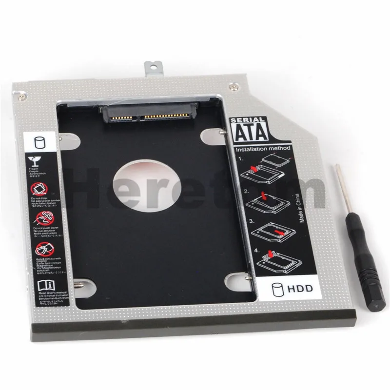 Heretom ноутбук ODD DVD/CD-ROM Optibay 9,5 мм SATA второй жесткий диск HDD SSD лоток Caddy для IBM Thinkpad T440p T540p W540