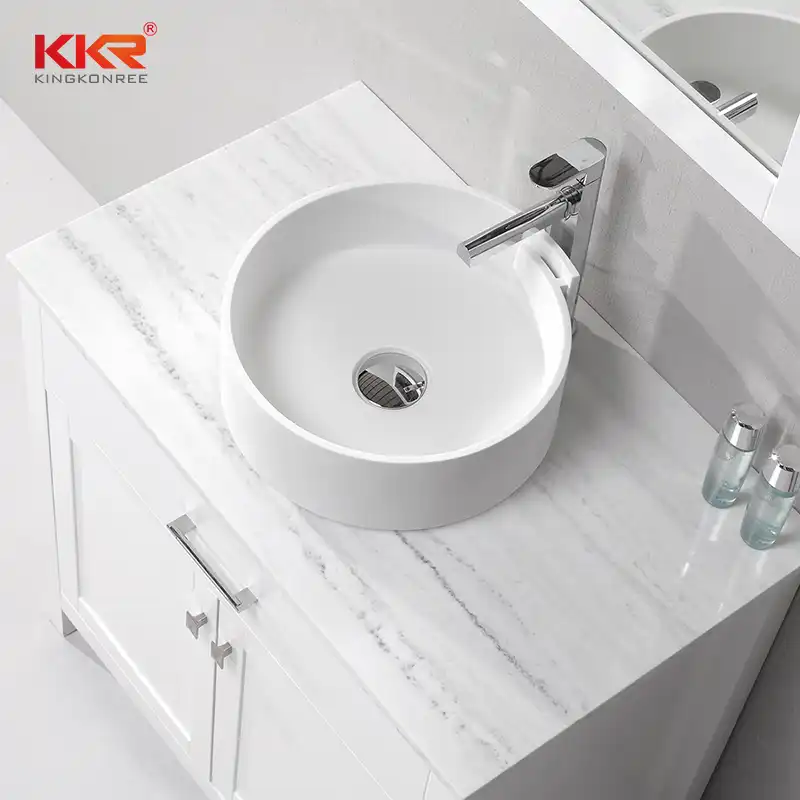 Kkr Solid Surface Material Artificial Stone Countertop Table Top