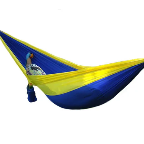 

WSFS Wholesale 2 X Nylon Fabric Hammock Travel Sleeping For Double Person